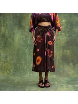 Doodlage - Mia Printed Brown Skirt