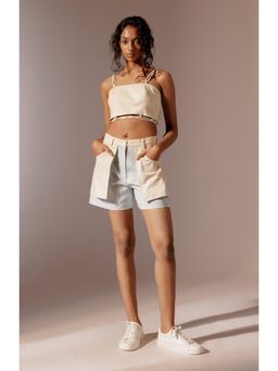 Advait - Elio Beige Solid Top with Short Co-Ord Set