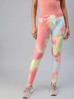 SHOWOFF - Women Slim Fit Multi Tie and Dye Track Pants
