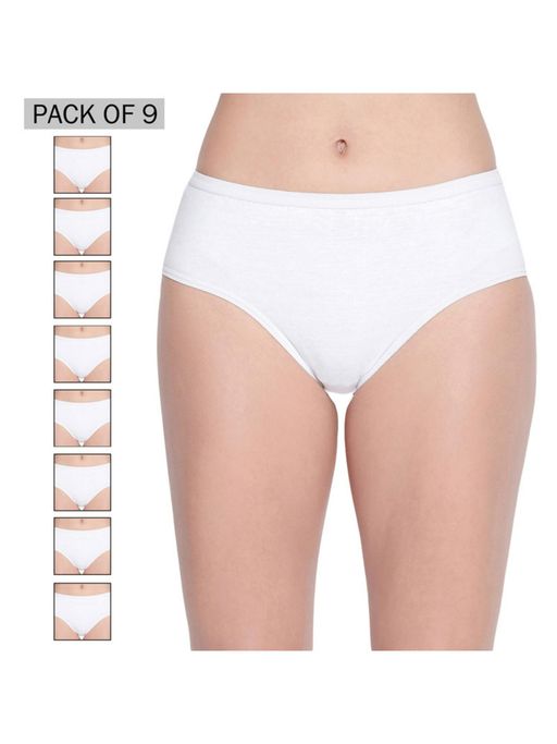 Bodycare Pack of 9 Panties in White Color