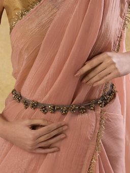 Indinoor - Prisha Oxidised Waist Belt - Silver