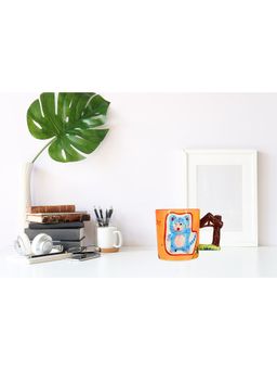 Premsons - Ceramic Tea & Coffee Mug with Cat Print 3D Daily Use Comfortable To Hold