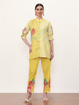 Jaipur Kurti - Cotton Blend Embroidered Co-Ord (Set of 2)