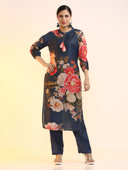 Jaipur Kurti - Cotton Blend Printed Kurta with Trouser (Set of 2)