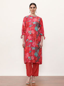 Jaipur Kurti - Cotton Blend Printed Kurta with Trouser (Set of 2)
