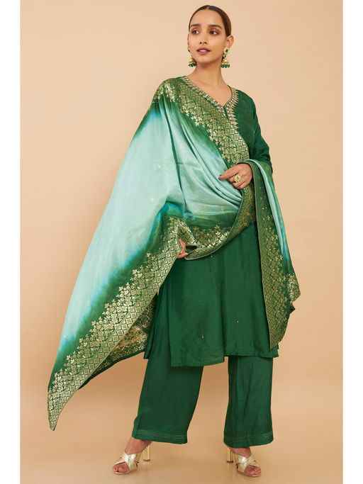 zari silk dress Purple Silk Beads Zari Anarkali Gown After Six Wear