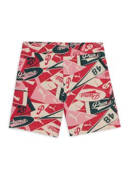 Puma - Sports Legacy Aop Boys Pink Shorts