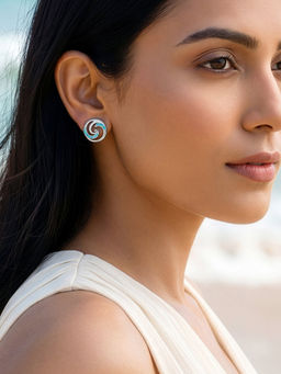 GIVA - 925 Silver Amphitrite Stud Earrings