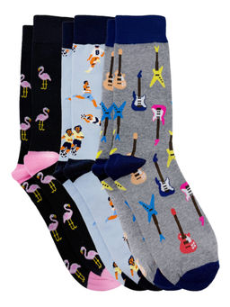 Mint & Oak - Men Multi-Color Triple Treat Box Crew Socks (Pack of 3)