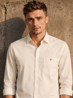 Louis Philippe - Men White Slim Fit Solid Full Sleeves Casual Shirt