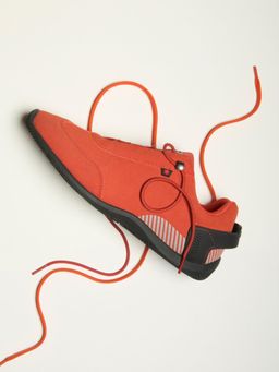 Ludic Life - Ds Moto Suede Orange Round Toe Sneakers