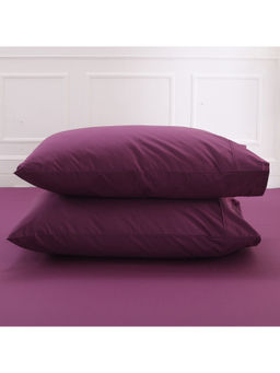 Maspar - Colorart Slumber Solid 130GSM Purple Pillow Cases (Set of 2)