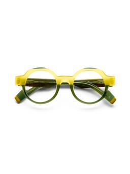 Etnia Barcelona - BRUCE Acetate Round Green Eyeglass Frames For Unisex-5BRUCE46OYWGR (46)