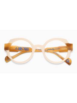 Etnia Barcelona - CHROMA - NO01 Acetate Round Beige Eyeglass Frames For Unisex-5CHRO0149OWHHV (49)