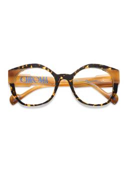 Etnia Barcelona - CHROMA - NO03 Acetate Round Brown Eyeglass Frames For Unisex-5CHRO0352OHV (52)