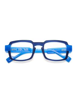 Etnia Barcelona - CHROMA - NO08 Acetate Rectangle Blue Eyeglass Frames For Unisex-5CHRO0849ODBBL (49)