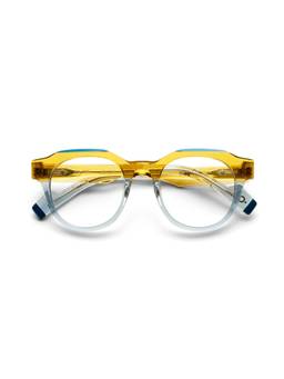Etnia Barcelona - JAVI Acetate Round Yellow Eyeglass Frames For Unisex-5JAVI49OYWBL (49)