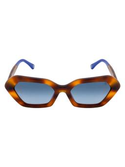 Etnia Barcelona - LA QUINTA Acetate Hexagon Blue Sunglasses For Unisex-5LAQUIN54SHVBL (54)