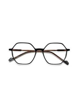 Etnia Barcelona - ULTRA LIGHT 7 Acetate Hexagon Black Eyeglass Frames For Unisex-5LIGHT753OBK (53)