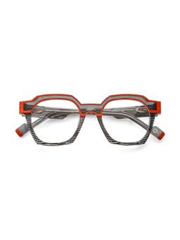 Etnia Barcelona - LONG Acetate Square Grey Eyeglass Frames For Men-5LONG50OGYRD (50)