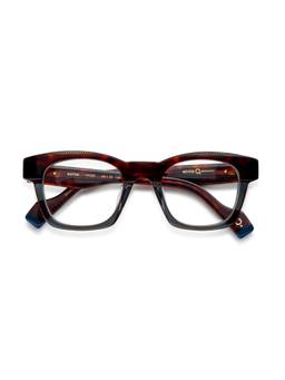 Etnia Barcelona - Anton Acetate Square Brown Eyeglass Frames for Unisex-EBANTON49OHVGR4922 (49)
