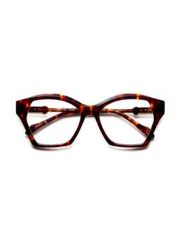 Etnia Barcelona - SNAKE Acetate Hexagon Brown Eyeglass Frames For Unisex-EBSNAKEE54OHVWH5416 (54)