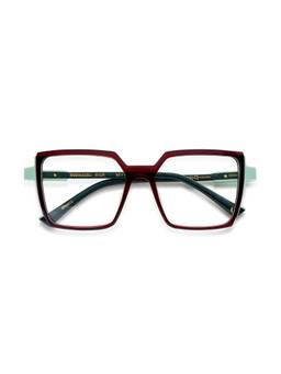 Etnia Barcelona - MEDINACELI Acetate Square Red Eyeglass Frames For Women-MEDINACELIBXGR52O (52)