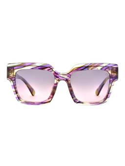Etnia Barcelona - SIMBO Acetate Square Purple Sunglasses For Women-SIMBOPUGR52S (52)