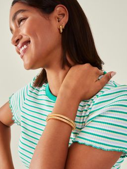 Accessorize London - Women Gold Stretch Chain Bracelets Pack Of 2
