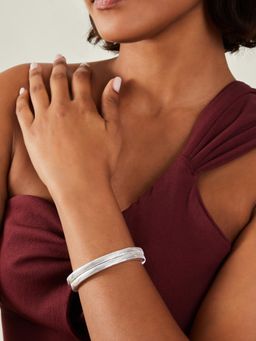 Accessorize London - Women Silver Stretch Bracelets Pack Of 2