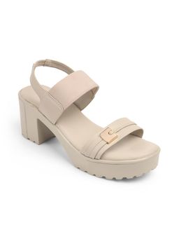 PEPPER - Women Cream Block Heels