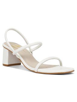 London Rag - Women White Croco Block Heels