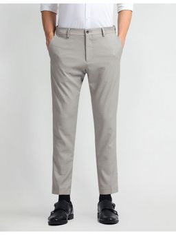 Arrow Newyork - Grey Carson Comfortable Fit Checked Trouser