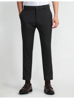 Arrow Newyork - Black Carson Comfortable Fit Checked Trouser