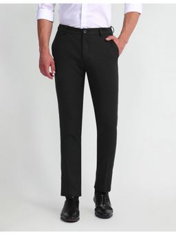 Arrow Newyork - Black Smart Flex Comfortable Fit Trouser