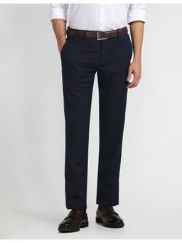 Arrow - Blue Patterned Comfortable Fit Trouser