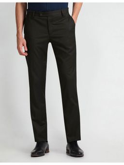 Arrow - Black Mid Rise Comfortable Fit Trouser