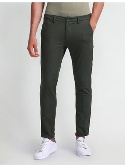 Arrow Sports - Green Mid Rise Comfortable Fit Trouser