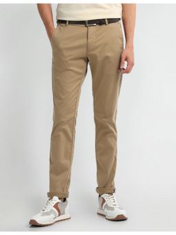 Arrow Sports - Khaki Mid Rise Solid Trouser