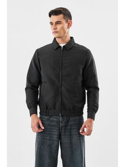 Snitch - Men Black Chevron Full Sleeves Casual Jacket