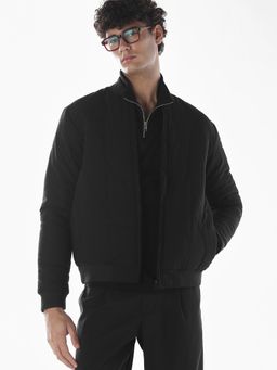 Jack & Jones - Men Regular Fit Black Solid Jacket