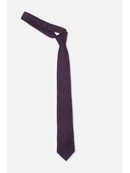 Allen Solly - Mens Navy Blue Embroidered Formal Tie