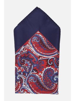 Van Heusen - Mens Navy Blue Print Pocket Square