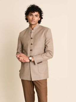 Gargee Designers - Wool Solid Beige Jacket