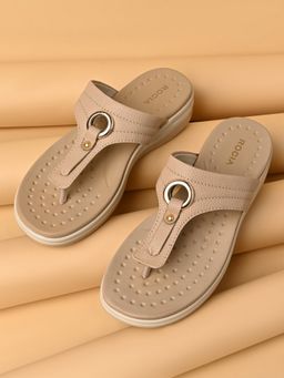 ROCIA - By Regal Beige Women Stylish Comfort Sandals