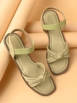 ROCIA - By Regal Olive Women Knotted Flat Sandals