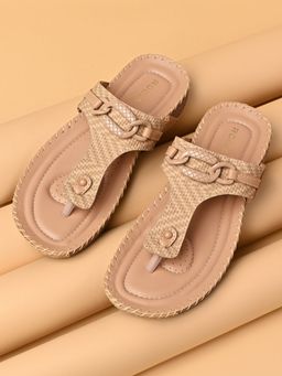 ROCIA - By Regal Beige Women Comfort Buckled Flats