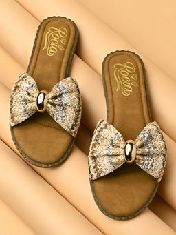 ROCIA - By Regal Beige Women Jute Studded Flats