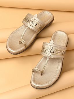 ROCIA - By Regal Gold Women Comfort Laser Cut Kolhapuris