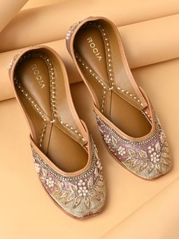 ROCIA - By Regal Lavender Women Embroidered Juttis